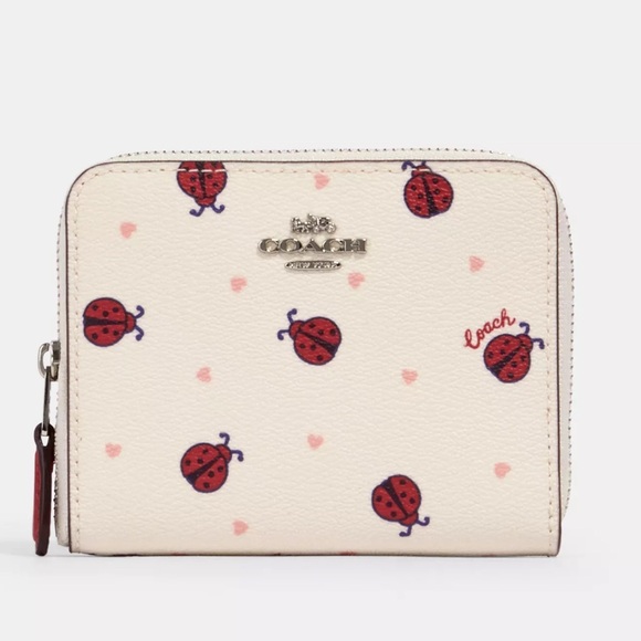 COACH Small Zip Around Wallet With Ladybug 🐞 Print - Picture 1 of 6